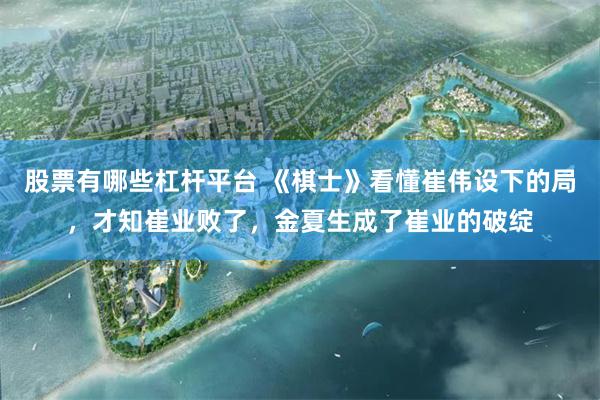股票有哪些杠杆平台 《棋士》看懂崔伟设下的局，才知崔业败了，金夏生成了崔业的破绽
