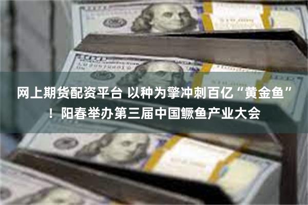 网上期货配资平台 以种为擎冲刺百亿“黄金鱼”！阳春举办第三届中国鳜鱼产业大会
