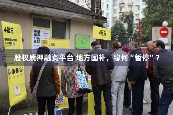 股权质押融资平台 地方国补，缘何“暂停”？