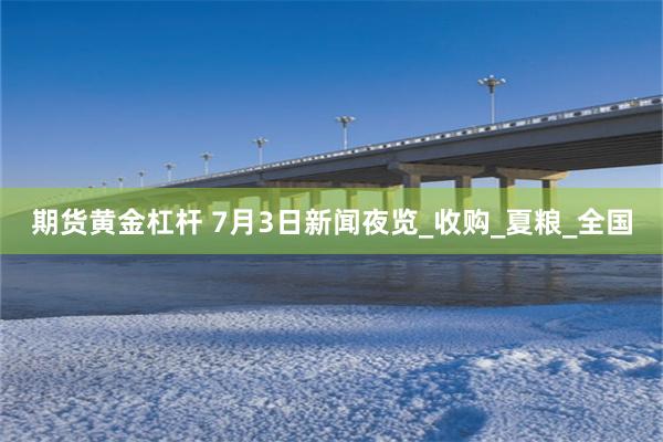 期货黄金杠杆 7月3日新闻夜览_收购_夏粮_全国