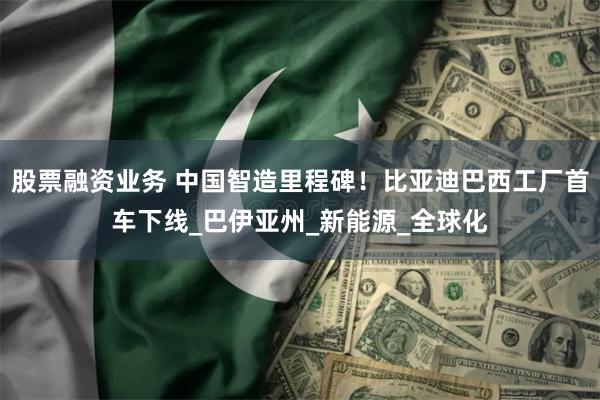 股票融资业务 中国智造里程碑！比亚迪巴西工厂首车下线_巴伊亚州_新能源_全球化